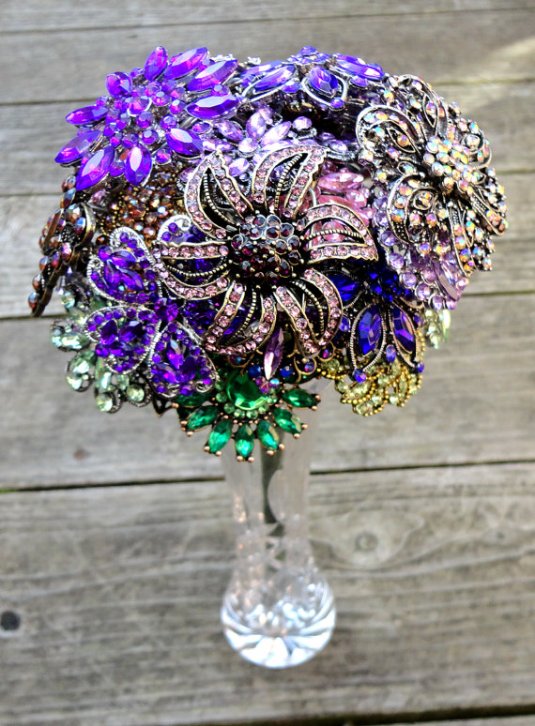They make bridal bouquets out of brooches And the best part 